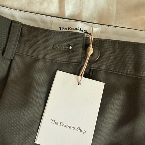 The Frankie Shop Khaki Wide Leg Cargo Pants - Picture 2 of 7